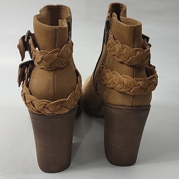 Steve Madden Bootie Size 7.5 Brown Tender Braided Strap Ankle Boot Women’s - Picture 4 of 9